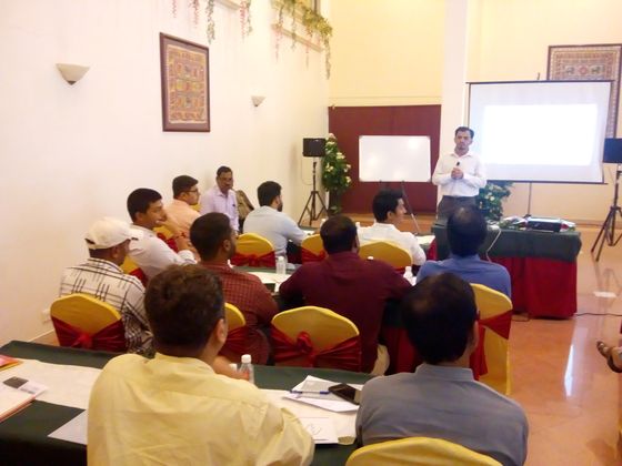 Participants at a GeM training session